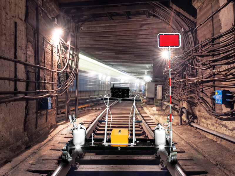 Ultrasonic mechanized railway track inspection trolley UDS2-73