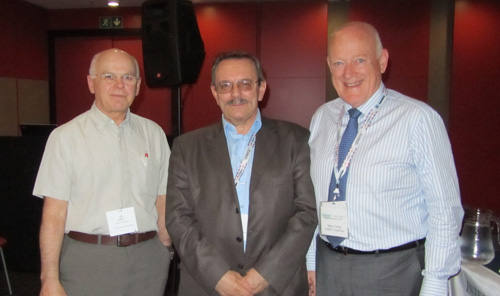 John Thompson, the WG1 member, V. Radko and the President of ICNDT Mike Farley 