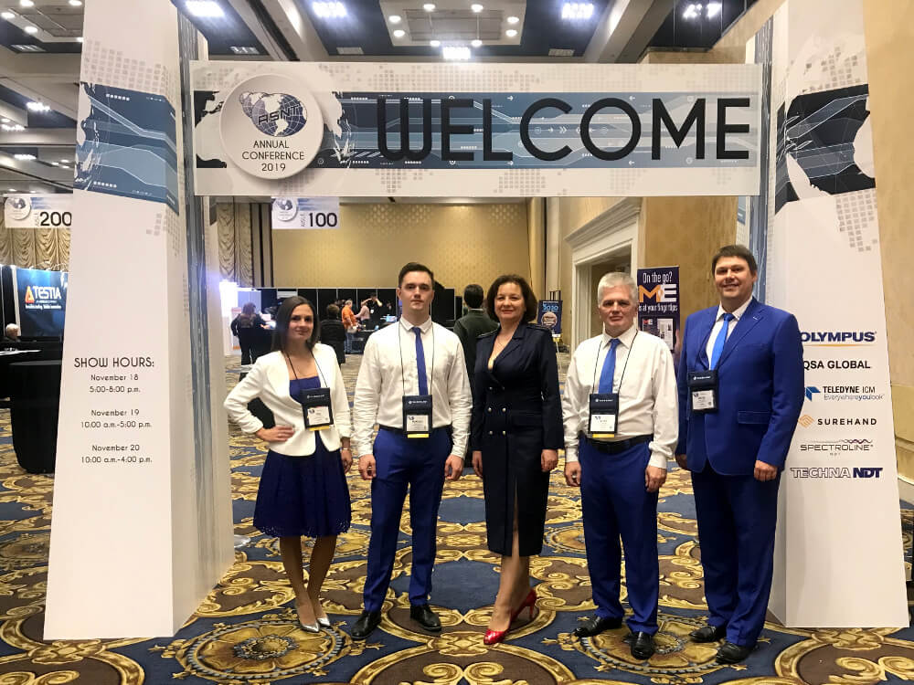 OKOndt GROUP delegates at the entrance to the ASNT Annual Conference-2019, Las Vegas, USA