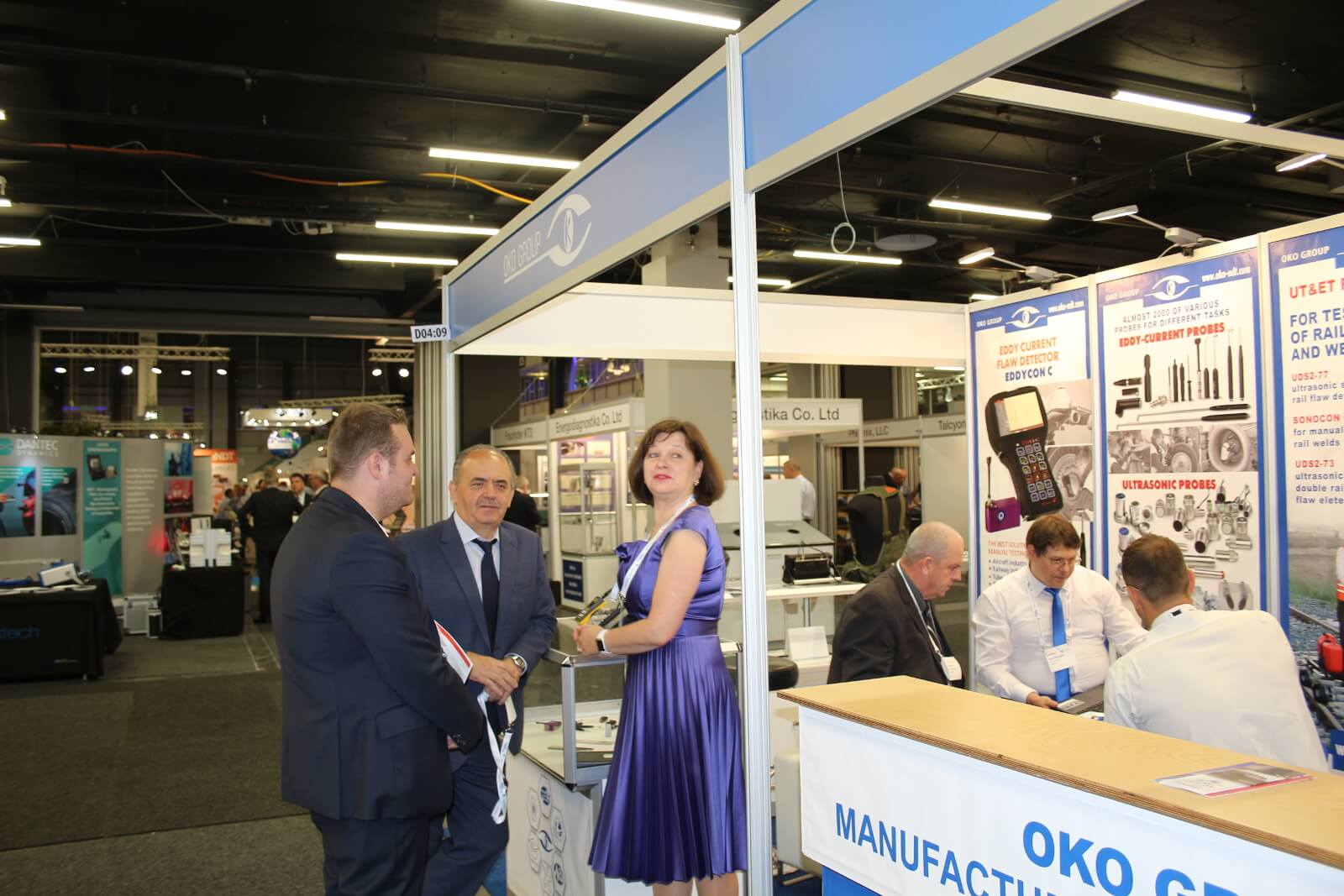 OKOndt GROUP team members communicate with the visitors who showed interest in the company's products 
