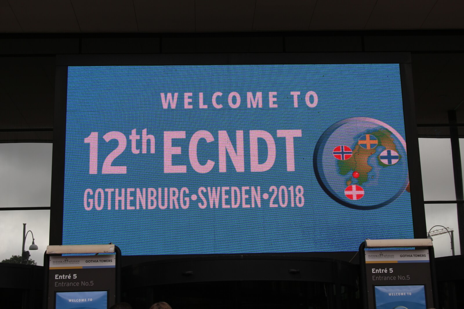 Welcome display of the European conference of NDT 2018 (ECNDT)