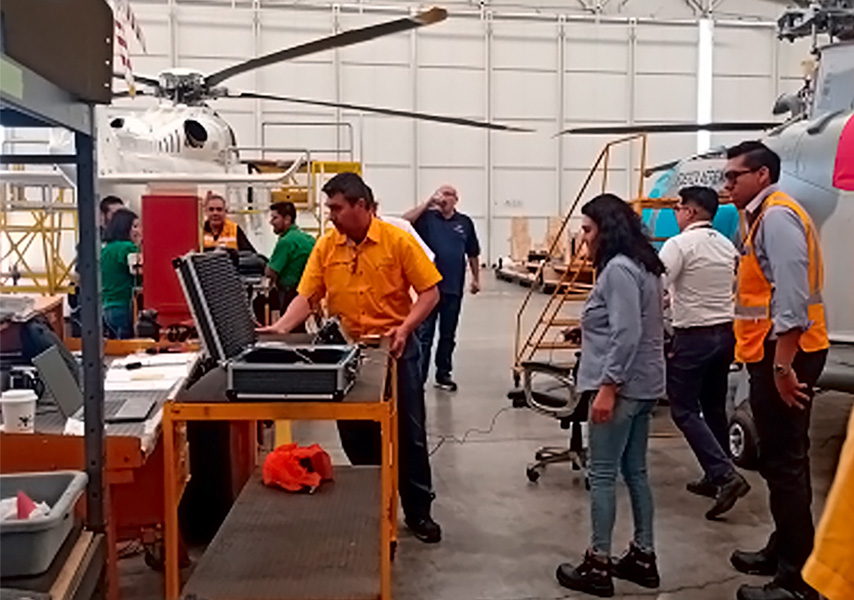 Hubschrauber-NDT-Schulung durch Sonoflow Innovative Specialists im Jahr 2025 in Mexiko