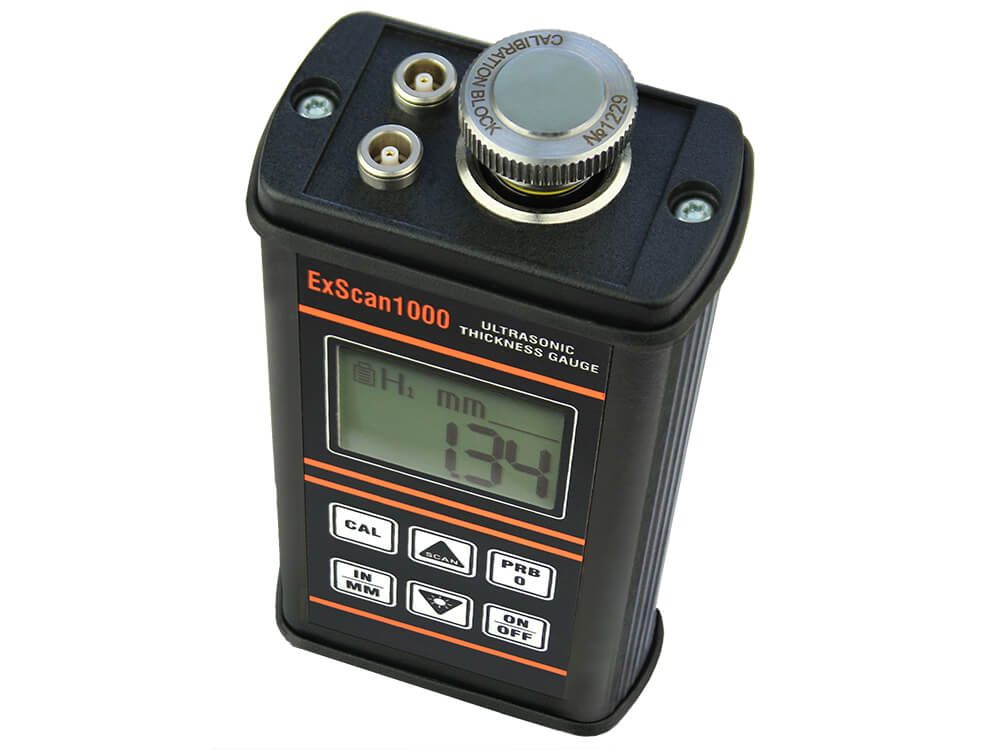 Portable ultrasonic thickness gauge ExScan1000, view from above