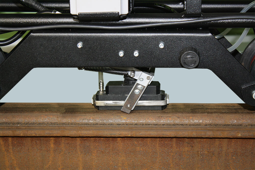 Version of UT flaw detector UDS2-77 for testing of a rail in the web projection, except for the bolt holes, for detection of the “Star”-type defects